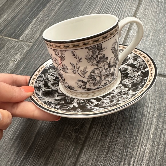 RARE Royal Doulton Studio Provence Noir Teacup Set of 2 Fine China - Picture 4 of 12